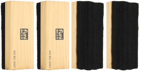 PATIKIL 4 Pack Cancellino A Secco 2x4.7in In Legno Cancellino Bianco In Legno Per Lavagne Bianche Lavagne In Vetro Calendari Frigorifero Ufficio Accessori Grande 51x120mm