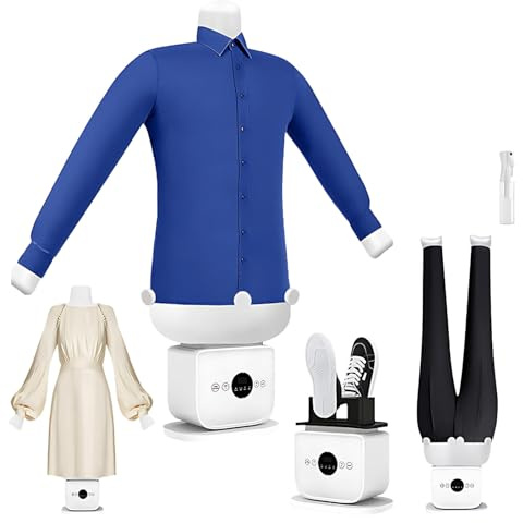SHEUAO Stira Camicie Pantaloni Stendiasciuga Vestiti Aria Calda Manichino Stiro Verticale Professionale Robot Gonfiabile,Temperatura di Riscaldamento Fino A 60-70°C,per Camicie B