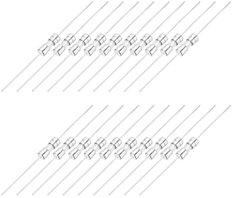 sourcing map 25pcs Glass Cartridge Tube Fuses, Axially Lead Fuse 3.6 x 10 mm 2A 250V Cartridge Resistor Insurance Fusible Cutout for Replacing or Repairing Many Home Electronics (T 2A)