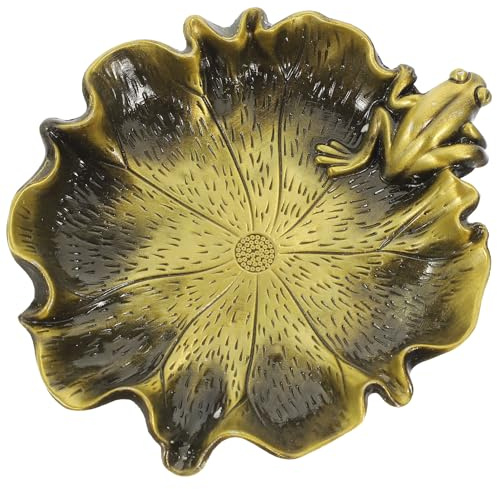 Lurrose Encrier Décoratif en Métal de Grenouille, Plateau D'encre pour Calligraphie Chinoise, Couleur Bronze Antique, Compact et Multifonction pour Bureau Artistique