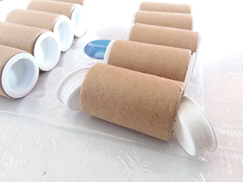 CyberSunrise ShieldUp Lot de 10 tubes postaux en carton avec capuchons d'extrémité | 25 mm de diamètre x 50 mm de long | Mini tubes d'expédition solides de 2 mm d'épaisseur pour petites pièces