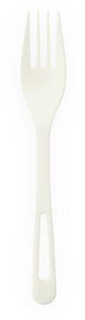 World Centric Compostable TPLA Fork, 6.3 (Pack of 1000), Made from Plants and Minerals, White Bioplastic Utensil, Sustainable, Strong, Heat Resistant, No Added PFAS