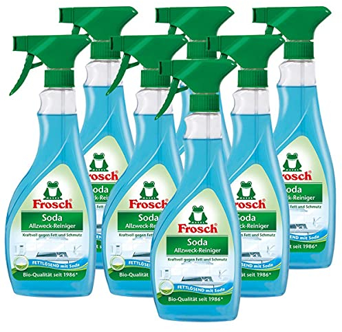 Frosch Soda Allzweck-Reiniger - kraftvoller Haushaltsreiniger, wiederverwendbare Sprühflasche,7er Pack (7 x 500 ml)