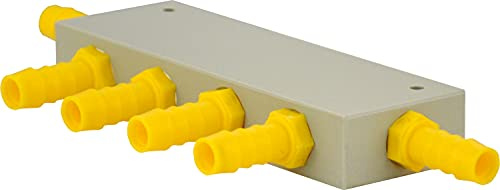 Lilie Bloc de distribution d'eau 5 sorties Jaune blanc