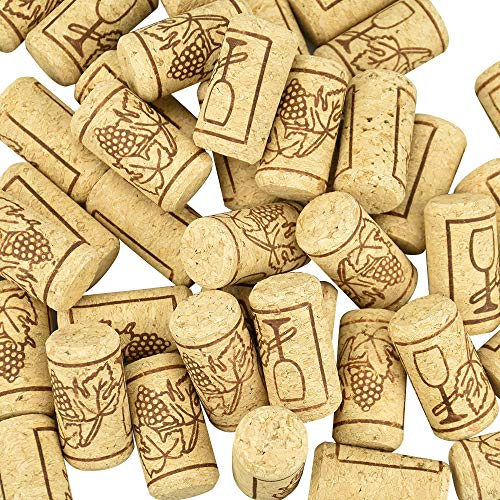 CODIRATO 100 PCS Bouchons en Liège Naturel Bouchon de Bouteille de Vin en Bois Réutilisable pour Stockage et Scellage de Vin Déco Loisir Bricolage Bouteille de Vin (21 * 40mm)