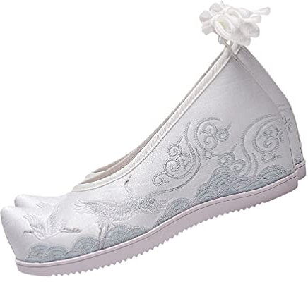 Holibanna 1 Paar Bestickte Stoffschuhe Im Ethnischen Stil Schweißabsorbierend Und Atmungsaktiv Bequem Für Mädchen