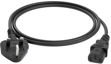 FIRMERST 1M UK Power Cable with BS 1363 3-pin plug C13 IEC320,Black