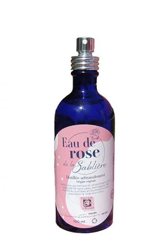 TERRE DE ROSE - Eau de rose 100ml avec pompe - produits artisanaux français - made in France - cosmétiques naturelles - 100% d'origine végétale - douceur et naturel