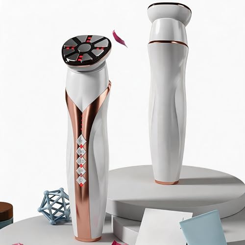 JMFBeauty Dispositivo Radiofrequenza RF_EMS_VR per Casa 1 MHz 90 KHz 3 Colori Terapia BIO_Fotonica a Luci Blu, Verde, Rosse per Massaggio Viso e Corpo, Ringiovanimento della Pelle, Pelle Tonica