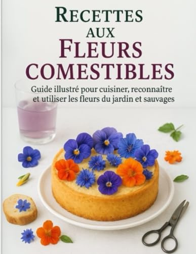 Recettes aux Fleurs Comestibles: Guide illustré pour cuisiner, reconnaître et utiliser les fleurs du jardin et sauvages
