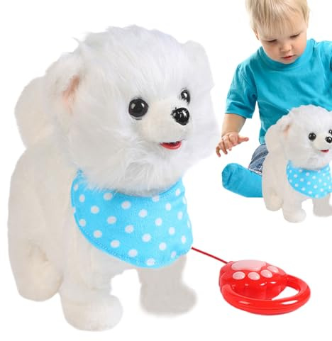 Giocattolo Da Cucciolo Da Passeggio - Cane Da Peluche Interattivo, Peluhe Per Camminando, Giocattolo Da Cucciolo Interattivo Per Pavimenti | Decorazione Per La Casa Interattiva Peluche, Bambola Di Ac