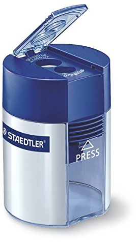 STAEDTLER 512 001 Double-Hole Tub Sharpener for Graphite & Colour Pencils up to 10.2mm Diameter (1 x Sharpener)