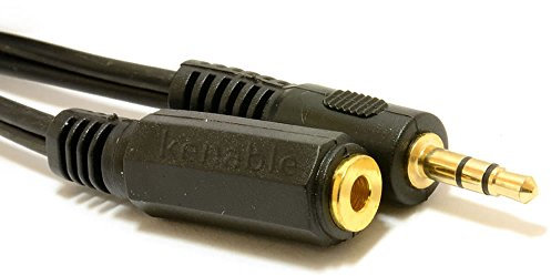 kenable 3.5mm Stereo Jack to Socket Headphone Extension GOLD Cable 5m [5 metres]