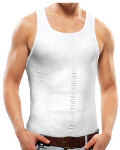 CzSalus Canotta Contenitiva Uomo (Effetto Dimagrante) Sport Bianco Tg. XL