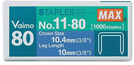 MAX Staples NO1180-1 Each