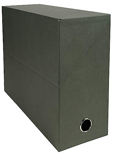 Exacompta 83143E - Caja para archivar documentos. 12 cm. Verde oscuro