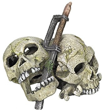 Nobby Aqua Ornaments TOTENKÖPFE, 14,5 x 12,0 x 12,4 cm, 1 Stück