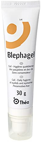 Blephagel Eyelid Cleansing Gel, Hydrating, Softening, Sterile Gel for Daily Hygiene of Eyelids and Eyelashes Pack of 1,Packaging may vary
