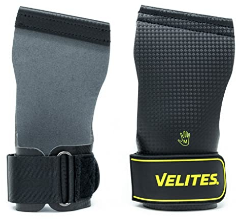 Velites Quad Carbon I Professionelle Grips für Cross-Training oder Gymnastik, 100% vegan, Verwendung mit Magnesium, schnelle Übergänge (Grau, S)