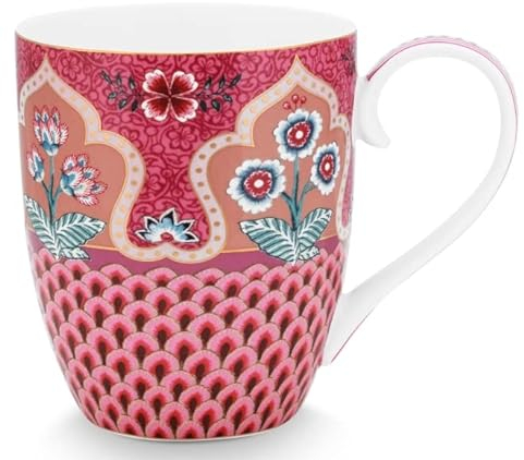 Pip Studio Flower Festival SCA.Henkelbecher Dark p. XL 450 ml