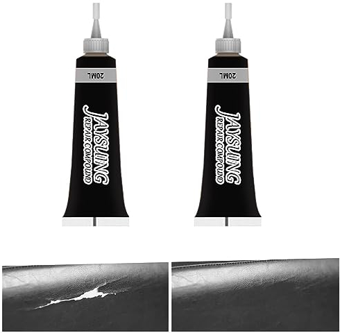 Kit Riparazione Pelle,Kit Riparazione Pelle Nera,2pcs Kit Riparazione Pelle Sintetica,Balsamo Riparazione Pelle,Crema Riparazione In Pelle,Riparazione Di Graffi In Pelle,Riparazione Della Pelle,Nero