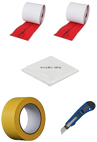 Scorprotect® Multi-Staubschutztür Breiter Durchgang mit 2 Reißverschlüssen 4 m x 2,50 m