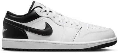NIKE Air Jordan 1 Low Mens Fashion Trainers in White Black - 10 UK