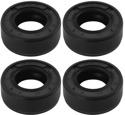 eMagTech 4X Joints D'étanchéité pour Arbre à Huile en Caoutchouc Nitrile Bague D'étanchéité pour Arbre 12 X 22 X 9 Mm pour Tondeuse à Gazon Voiture Moto Camion Noir