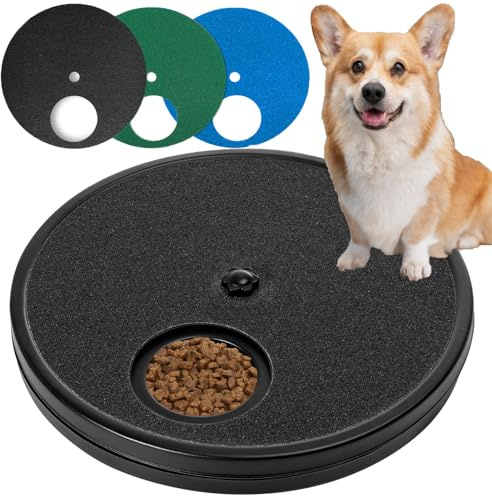 KIKIGOAL Planche à gratter pour les ongles avec boîte à goûter, 3 feuilles de papier abrasif de rechange, tampon de meulage des ongles pour chiots et chiens de petite et grande taille