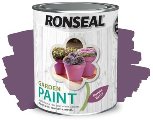 ARUUJ - Garden Paint, Fence Paints, Weather Resistant Outdoor Matt Paints, Water Based Paint For Sheds, Metal, Terracotta, Easy to Apply, Long-Lasting Colour & Protection (Purple Berry, 750ML)