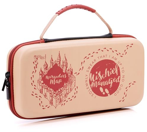 Numskull Housse Officielle Harry Potter Carte du Maraudeur pour Switch et Switch 2 – Étui Rigide – Contient 10 Jeux et Accessoires