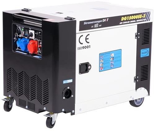 Pro-Lift-Montagetechnik Silent Diesel Stromaggregat 15KVA 230V/400V Elektrostarter 11000W Stromerzeuger DG15000SE3-02849