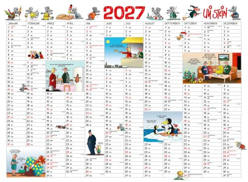 Uli Stein Jahresplaner 2027: Posterkalender: Plakatkalender für die Wand und den Schreibtisch