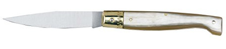 AUSONIA - Coltello da tasca modello Pattada manico corno chiaro Cm 22
