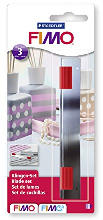 Staedtler 8700 14. Cuchillas para cortar masa de modelaje. Set de 3 cuchillas afiladas de acero inoxidable.