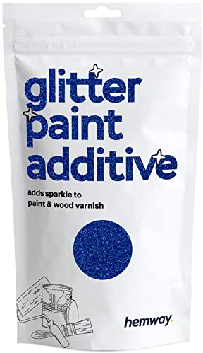Sapphire Blue Glitter Paint Additive 100g for Adding Sparkle to Paints & Varnish | Paint Walls Sparkly Add to Emulsion, Acrylic or Lacquer Indoor | Hemway