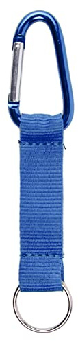 Cordón cinta corta mosquetón y arandela llavero azul con mosquetón metálico lanyard con mosquetón para llaves tarjetas identificativas acreditaciones tarjetas