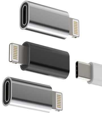 USB-C-laddningsadapter hona till blixt hane (3pack) Type-C-kabel för iPhone/iPad-laddare, strömförsörjning, MFI-certifierad