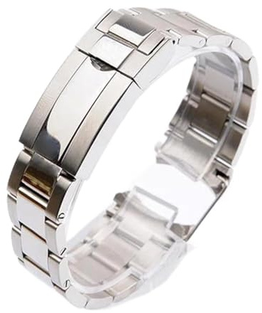 HAJMGUMC Cinturino da 20mm 21mm per Rolex SUBMARINER DAYTONA con Chiusura Pieghevole - Accessori per Bracciale Orologio in Acciaio Inossidabile 904L