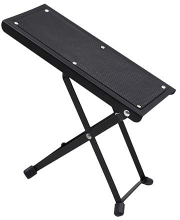 VICASKY Gitarren-tritthocker Gitarrenhocker Gitarren-fußstützenhocker Gitarren-übungshocker Gitarrenstuhl Fußhocker Für Gitarre Gitarrenstütze Gitarrenfußständer Ruhehocker Hölzern Black