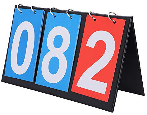 ZenithAur Tabellone segnapunti portatile, indicatore numerico, 2 3 4 cifre, contatore punteggio sportivo per basket e ping pong (tabellone segnapunti a tre cifre)