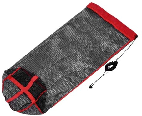 Sac de Filet de Pêche Portable, Filet de Poisson Long en Nylon, Épais à Mailles Fines, avec Cordon de Serrage pour Petits Poissons, Crabes, écrevisses