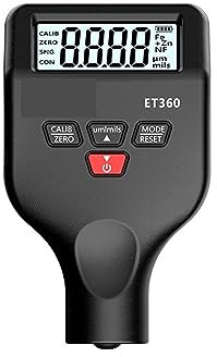 Medidor Espesor Pintura, Medidor de espesor magnético ET360 for coches, Mini probador de instrumentos de medición 0-1500um, probador automotriz for hacer pintura de coche(Nero)