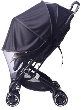 Parasol ajustable para cochecito – Mosquitera universal para cochecito, de cochecito, protección solar SPF 50+ expansión toldo con cobertura completa para clima cálido