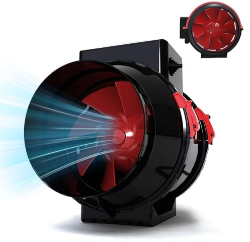 4 Inch Inline Duct Fans 40W Ventilation Exhaust Fan with Adjustable Speed Controller and UK Plug Ideal for Kitchen Grow Tent Hydroponics Air Boosting Bathroom Shower Toilet Office Utility Room