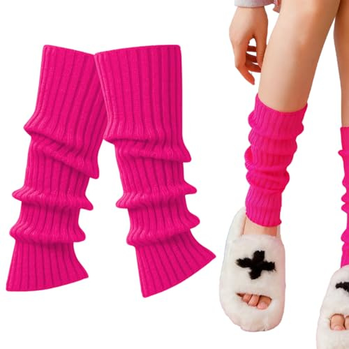 YAZWUR Scaldamuscoli Sexy Anni '80, 1 Paio, Lavorati a Maglia, a Costine, per Donne, Ragazze e Bambine, per Balletto, Danza, Yoga, Uso Quotidiano, Leg Warmers, Accessori per Feste e Carnevale