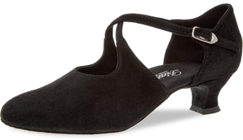 Diamant Femmes Chaussures de Danse 052-112-001 - Suède Noir - Extra Large - 4,2 cm Spanish - Taille: UK 6,5