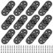 12PCS Folding Flip Top Scharnier, Edelstahl Möbelscharnier Klapptisch Edge Backflap Cabinet Butt Scharniere Schwarz 180 Grad Klapptischscharniere