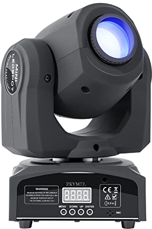 ZKYMZL 25W LED Moving Head Bühnenlicht Beam dmx512 Partylichter Spot Licht Lampe 8 Farben 8 Muster Lichteffekt für Bar Party Halloween Weihnachten Hochzeit Disco...