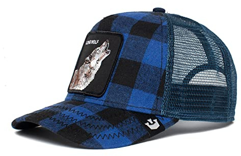 Goorin Bros. Trucker Cap Code Blue Lone Wolf Blue Blau Schwarz, Size:OneSize